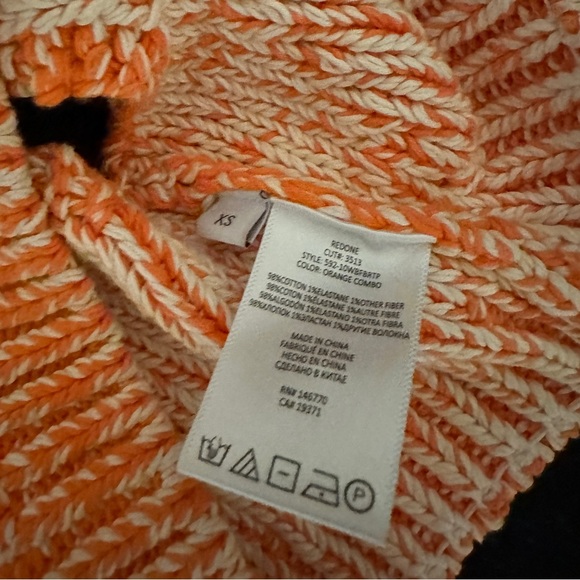 NWT Re/Done orange knit sweater bra top - Picture 3 of 5